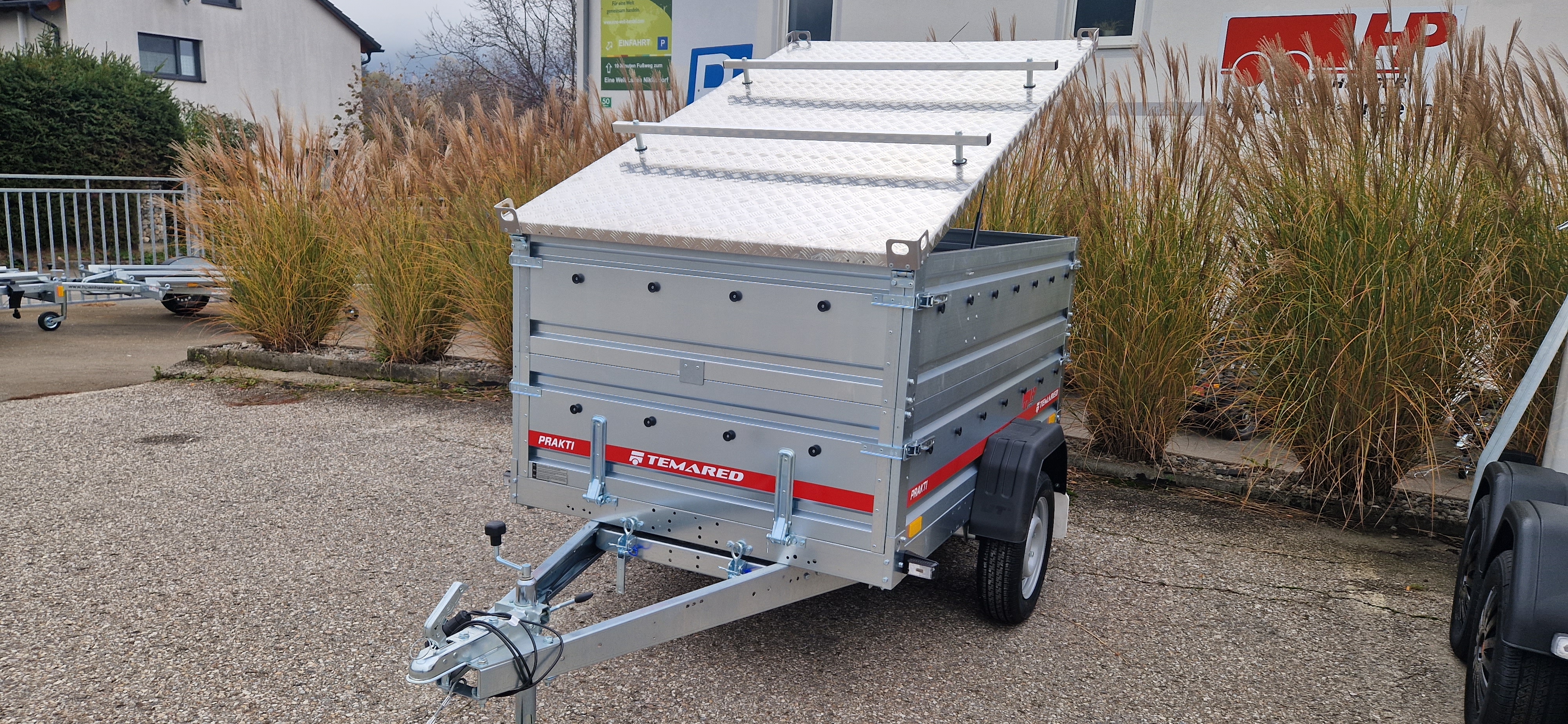 PKW-Anhänger, Autoanhänger, Deckelanhänger HP 2012 UKAD, 2010 x 1250 x 850 mm, 750 kg ungebremst inkl. Kippdeichsel